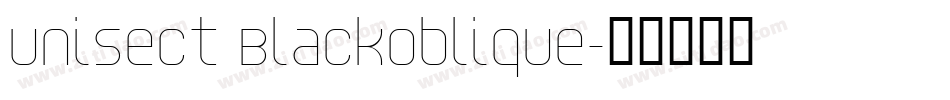 Unisect BlackOblique字体转换